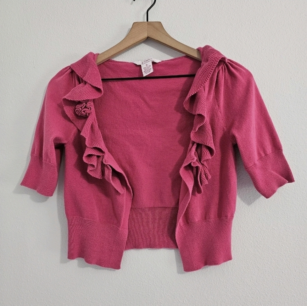 Candie's • Ruffled‎ Cropped Cardigan